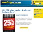 50%OFF  Selected Goodyear Tyres Deals and Coupons