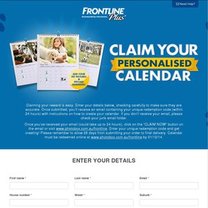 FREE PhotoBox Personalised A4 Wall Calendar Deals and Coupons