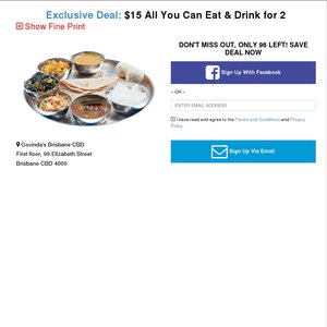 50%OFF All You Can Eat/Drink for 2 Deals and Coupons