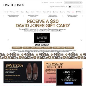 50%OFF David Jones gift cards Deals and Coupons