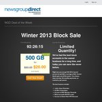 50%OFF NewsGroupDirect 550GB Usenet Block from Newsgroupdirect  Deals and Coupons