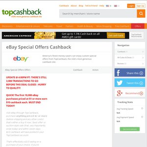50%OFF Purchases for at least USD$1 or more at Topcashback Deals and Coupons