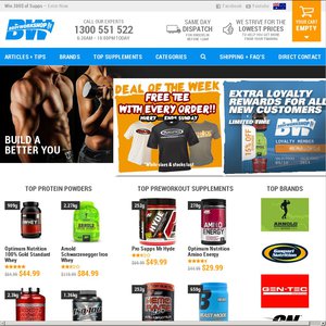 20%OFF Body Building Supplements Deals and Coupons