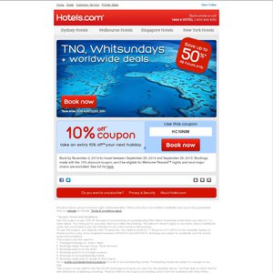 10%OFF Travel  Deals and Coupons