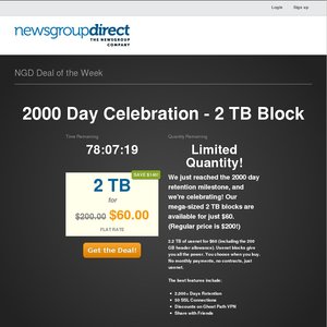50%OFF  2TB Block of Day Celebration Deals and Coupons