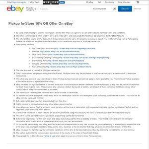 10%OFF Click and Collect retail items Deals and Coupons