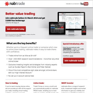 50%OFF Brokerage, NAB Trade Deals and Coupons