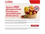 50%OFF Gift Basket of Fruit from Coles Deals and Coupons
