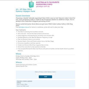 FREE Pregnancy Babies and Children's Expo Deals and Coupons