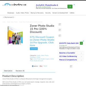 FREE Zoner Photo Studio Deals and Coupons