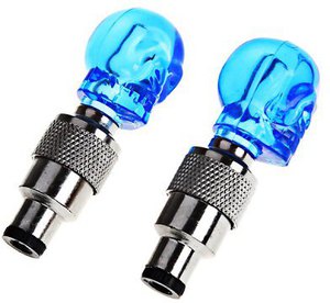 50%OFF 2pcs Skull Valve Cap Light for the Wheels of Car, Motorbike and Bike Deals and Coupons