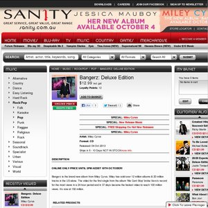 50%OFF Miley Cyrus - Bangerz: Deluxe Edition Deals and Coupons