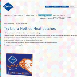 50%OFF FREE Libra Heat Patch Deals and Coupons