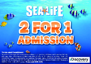 50%OFF Adult Admission at Sea Life Aquariums Deals and Coupons