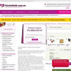 50%OFF Flowers at FloristMelb  Deals and Coupons