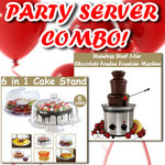 50%OFF Stainless Steel Chocolate Fondue Fountain + 6in1 Cake Stand Deals and Coupons