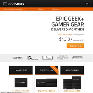50%OFF Loot Crate Geek & Gamer Gear Deals and Coupons