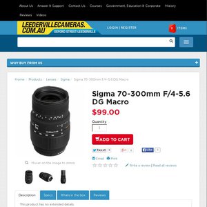 50%OFF Sigma 70-300mm Zoom Macro Lens Deals and Coupons