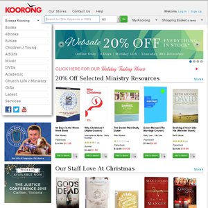 20%OFF Koorong promo Deals and Coupons