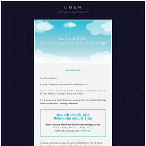 50%OFF UberBLACK Melbourne Airport Trips Deals and Coupons