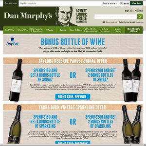 50%OFF 1 Shiraz or Sparkling Wine Bottle Deals and Coupons