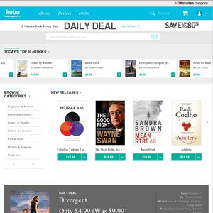 75%OFF Books from KoboBooks US/UK/CA Deals and Coupons