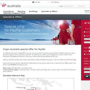 5%OFF Virgin Australia Airlines domestic flights Deals and Coupons
