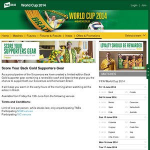 50%OFF Socceroo's Beanie and Scarf for The World Cup Deals and Coupons