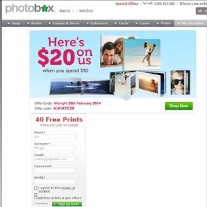 50%OFF  All Orders at Photo Box  Deals and Coupons