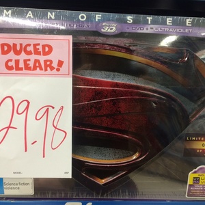 22%OFF Man of Steel 3D/Bluray Limited Edition Deals and Coupons