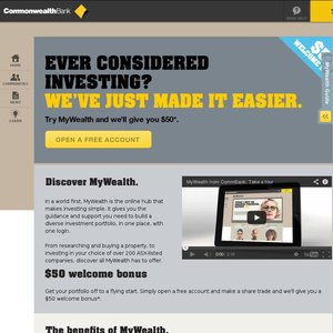 50%OFF Commbank MyWealth Account Deals and Coupons
