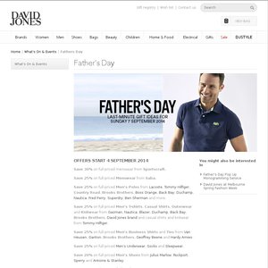 50%OFF David Jones Mens clothes, books, appliances etc. Deals and Coupons