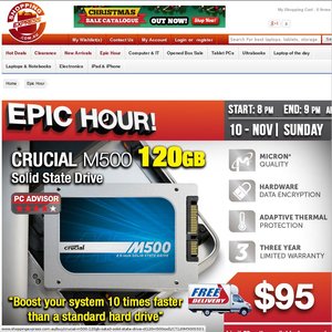 50%OFF Crucial M500 SSD, 120 or 480GB Deals and Coupons