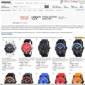 50%OFF Swiss Legend Men's Watches Deals and Coupons