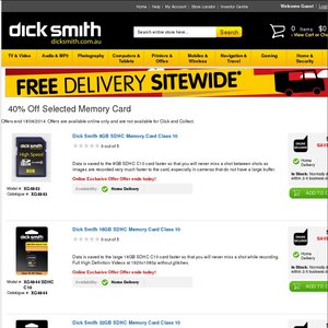 40%OFF Dick Smith EOFY Frenzy memory cards  Deals and Coupons
