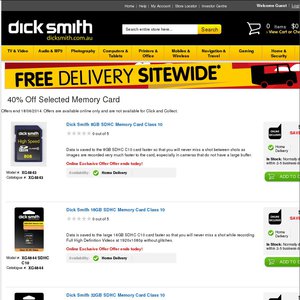 40%OFF Dick Smith EOFY Frenzy memory cards Deals and Coupons