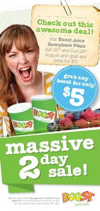 50%OFF Boost Juice Deals and Coupons