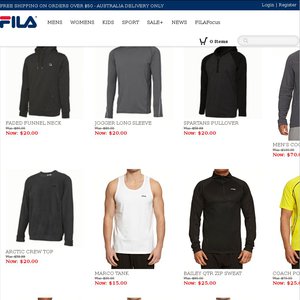 50%OFF Fila Women & Mens Tops Deals and Coupons