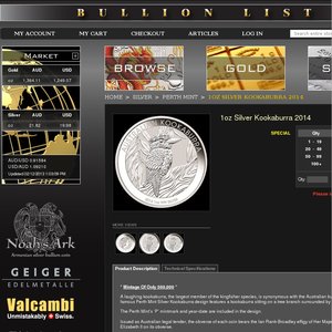 15%OFF Perth Mint 1oz Silver Kookaburra Coins Deals and Coupons
