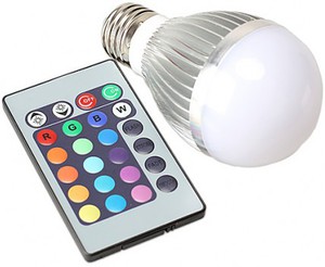 45%OFF 5W RGB 16 Color Changing LED Light Bulb + Remote Control Deals and Coupons