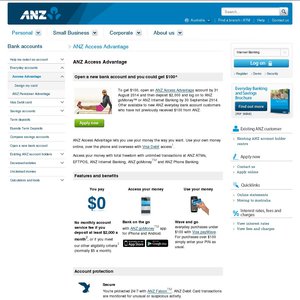 50%OFF ANZ Access Advantage Account Deals and Coupons