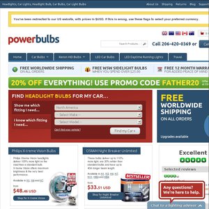 20%OFF Everything from PowerBulbs Deals and Coupons