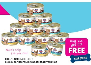 50%OFF Hill's Science Diet 82g Wet Cat Food Deals and Coupons
