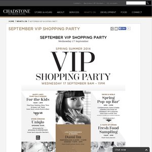 50%OFF Chadstone VIP Shopping Party Deals and Coupons