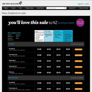 50%OFF Air New Zealand 48 Hour Sale Deals and Coupons