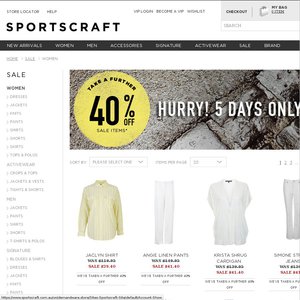 40%OFF Purchases at Sportscraft Deals and Coupons