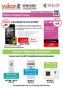 60%OFF Telstra Prepaid products Deals and Coupons