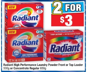 50%OFF Radiant High Performance Laundry Powder 500g Deals and Coupons