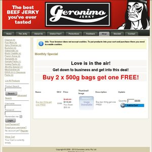 50%OFF Geronimo Jerky beef Deals and Coupons