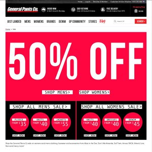 50%OFF All Items General Pants Deals and Coupons